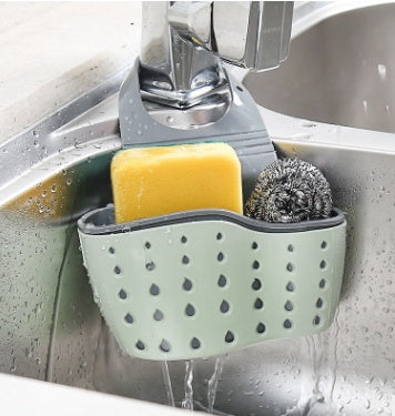 Kitchen Drain Holder Rubber Sponge Storage Rack Basket Wash Cloth Organizer Bathroom Toilet Soap Shelf