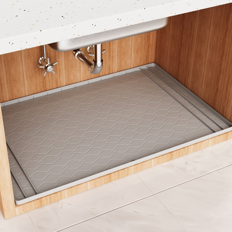 Sink Mat Cabinet Pad Silicone Stain-resistant Waterproof Cabinet Protective Pad Bathroom Cabinet Tray